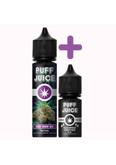 Puff Juice - Aroma Sativa + Glicerolo - CBD 1000mg - 40ml