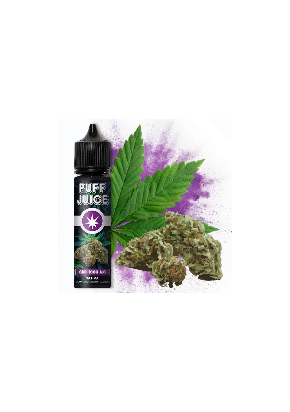 Puff Juice - Aroma Sativa + Glicerolo - CBD 1000mg - 40ml