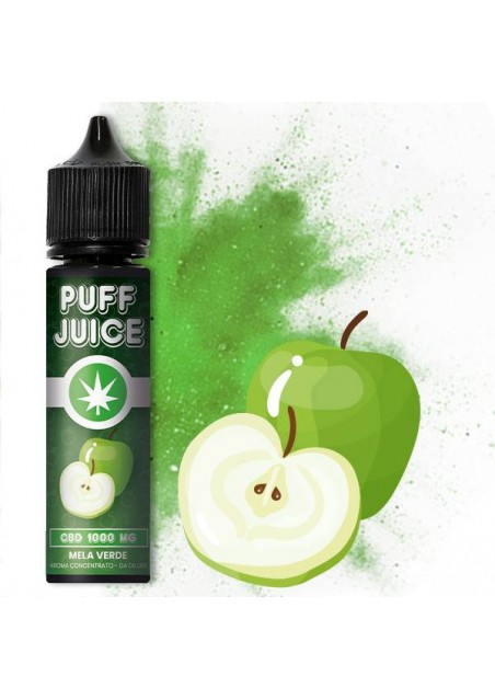 Puff Juice - Aroma Mela Verde + Glicerolo - CBD 1000mg - 40ml