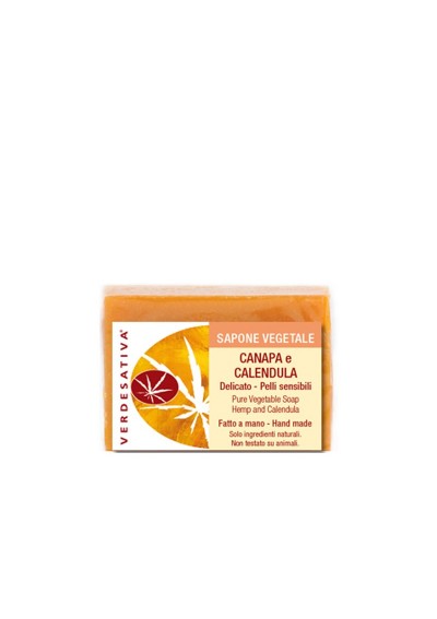 Sapone Canapa e Calendula - pelli sensibili - Verdesativa Bagno Doccia