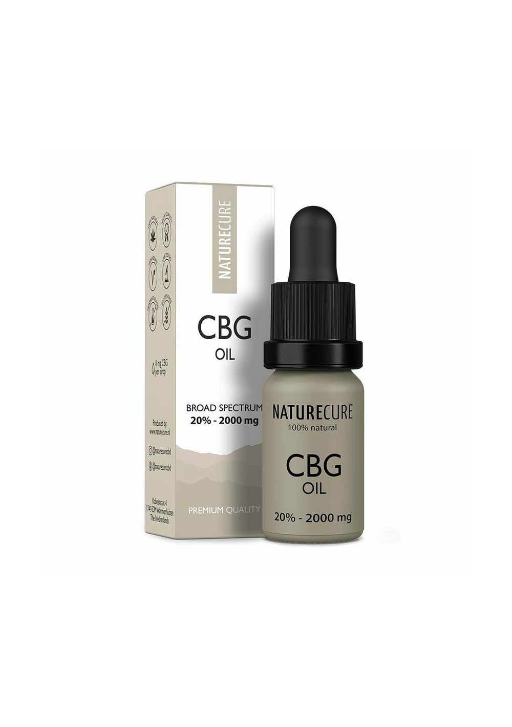 Olio CBG - 20% CBG, 2000mg, 10ml - Sublinguale - Nature Cure