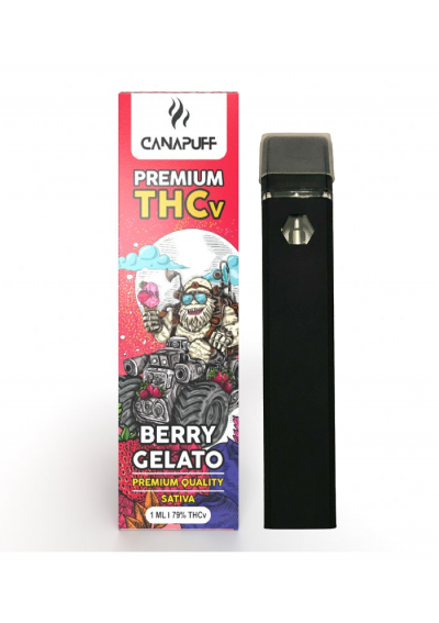 THC-V Dispositivo Usa e Getta 79% - Berry Gelato, 1ml, 600 puffs - Canapuff