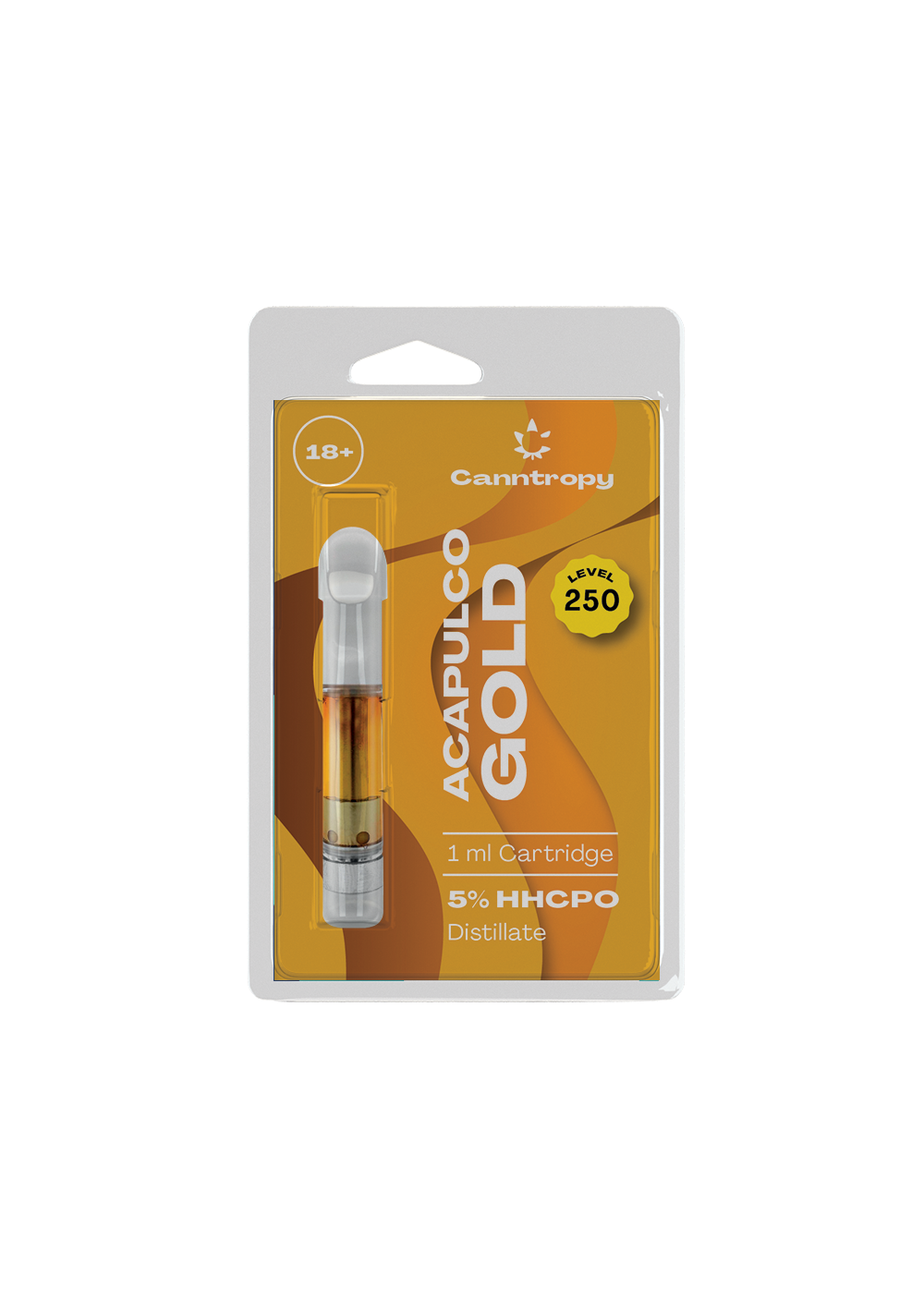 HHCPO Vape Cartridge Atomizer 5% - Acapulco Gold, 1ml, 500 puffs - Canntropy