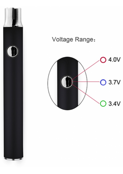 Vaporizing Battery for Cartridge-Atomizer - 1100 mAh with switch button 510 Threaded