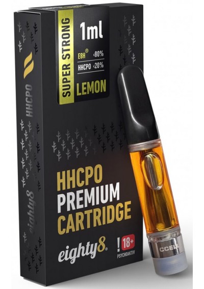 HHCPO Cartuccia Atomizzatore 20% - Premium Lemon, Super Strong - 1ml, fino a 600 puffs - Eighty8