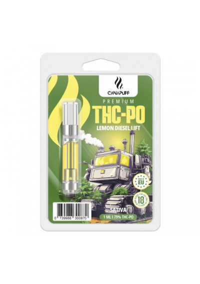 THC-PO Cartuccia Atomizzatore 79% - Lemon Diesel Lift, 1ml, 500 puffs - Canapuff