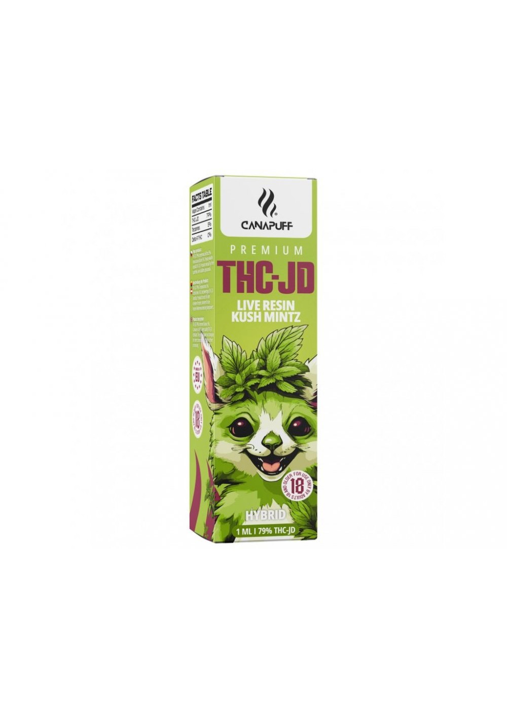 THC-JD Vape Device 79% - Kush Mintz, 1ml, Disposable, up to 500 puf...