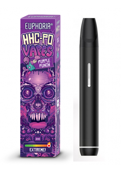 HHCPO Vape Device 2ml, 85% - Purple Punch - Usa e Getta, 800-1k Tiri - Euphoria
