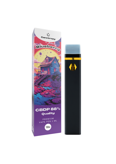CBD-P Vape Device 88% - Blueberry, 1ml, Disposable, up to 500 puffs - Canntropy