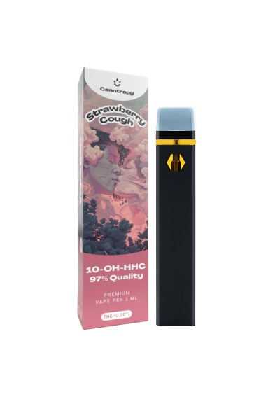 OH-10-HHC Dispositivo Usa e Getta 97% - Strawberry Cough, 1ml, fino a 500 puffs - Canntropy