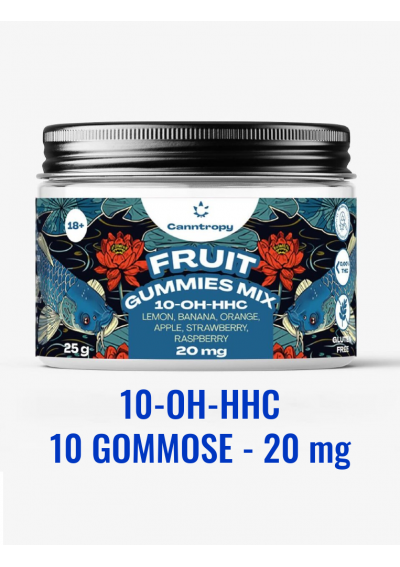 10-OH-HHC Gommose - Miscela di caramelle gommose alla frutta, 10 pezzi x 2mg, 20mg 10-OH-HHC, 25g - Canntropy