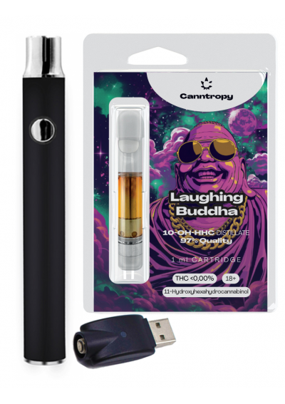 10-OH-HHC Starter Kit - Atomizer + Battery - Laughing Buddha 97% - 1ml, up to 500 puffs - Canapuff