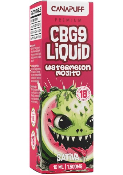 CBG-9 Vape Liquid - Anguria Mojito, 1500mg CBG9, 10ml - Canntropy