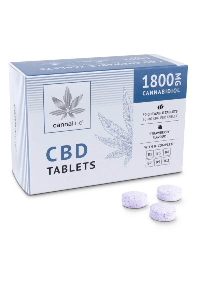 CBD Tablets - 30 Caps with 1800mg CBD and B Complex - Cannaline