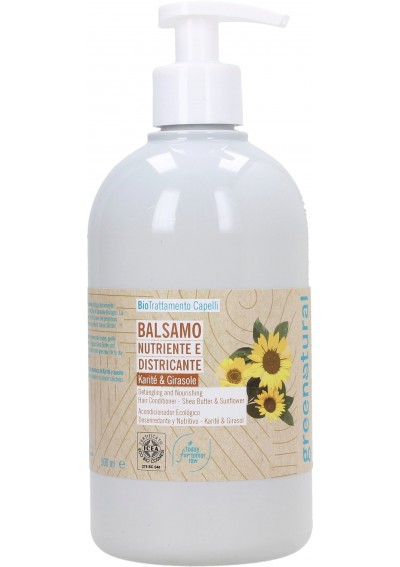 Greenatural Balsamo Nutriente Karité e Girasole - Balsamo Capelli, 250 mL - Greenatural