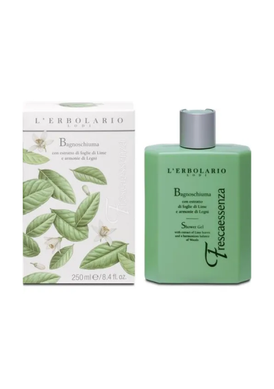 L'Erbolario Frescaessenza Bagnoschiuma Estratto Foglie di Lime - Bagnoschiuma, 250 mL - L'Erbolario